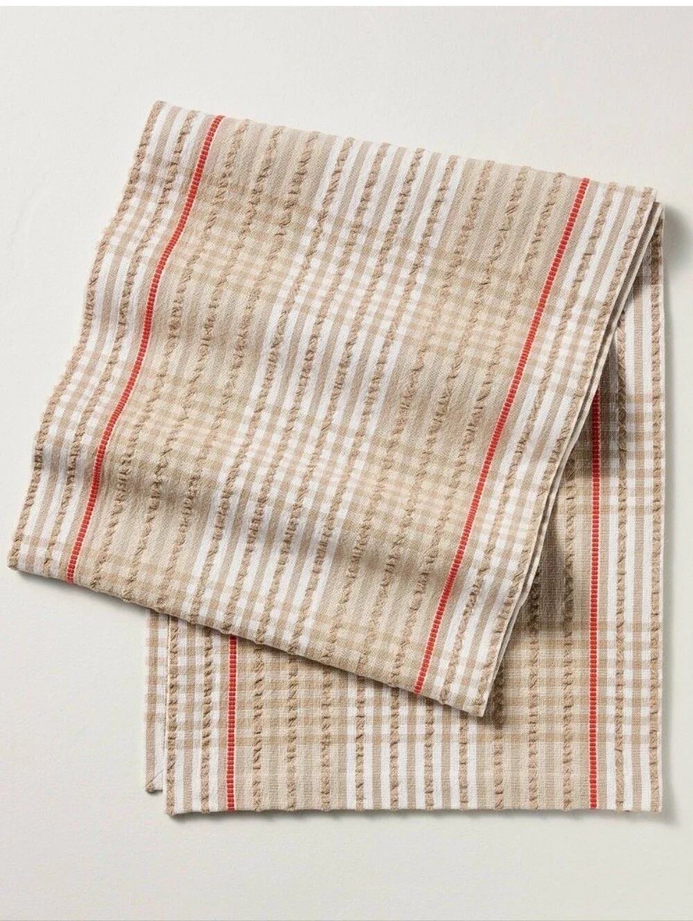 Hearth And Hand Tan Gingham Table Runner 72